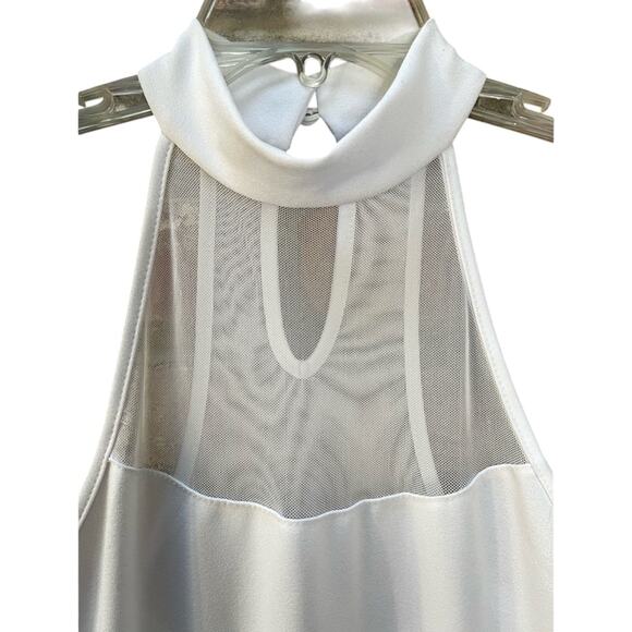 Bebe Y2K Mesh Bodycon Halter Mini Dress‎ – White (Small) NEW - Picture 7 of 12